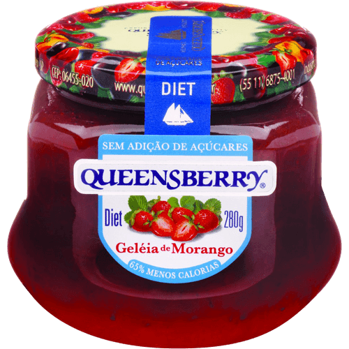 Geleia-Morango-Diet-sem-Adicao-de-Acucar-para-Dietas-com-Ingestao-Controlada-de-Acucares-Queensberry-Vidro-280g