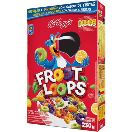 Alimento-a-Base-de-Cereal-Matinal-de-Frutas-Kellogg-s-Froot-Loops-Caixa-230g Alimento-a-Base-de-Cereal-Matinal-de-Frutas-Kellogg-s-Froot-Loops-Caixa-230g