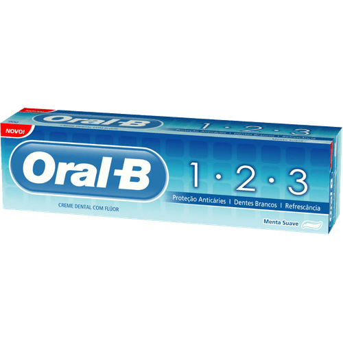 Creme-Dental-Anticarie-com-Fluor-Menta-Suave-Oral-B-1-2-3-Caixa-70g