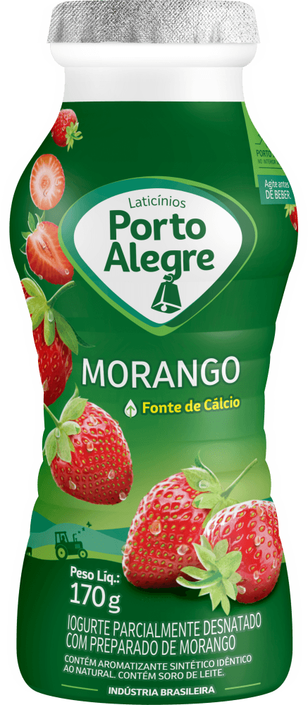 Iogurte Porto Alegre Morango Garrafa 170g