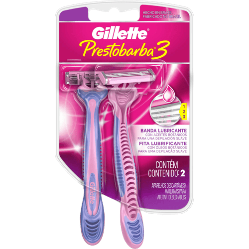 Aparelho-Descartavel-para-Depilar-Gillette-Prestobarba3-2-Unidades Aparelho-Descartavel-para-Depilar-Gillette-Prestobarba3-2-Unidades