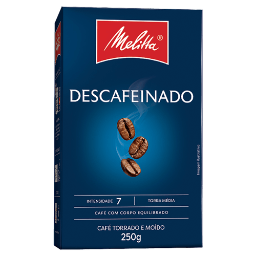Cafe-Torrado-e-Moido-Descafeinado-Melitta-Caixa-250g Cafe-Torrado-e-Moido-Descafeinado-Melitta-Caixa-250g