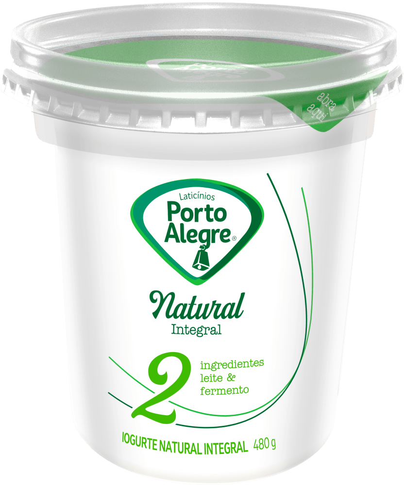 Iogurte Integral Natural Porto Alegre Pote 480g