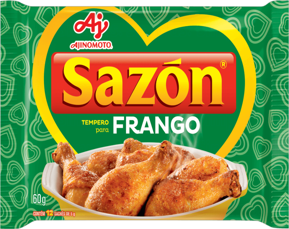 Tempero Pó para Frango Sazón Pacote 60g 12 Unidades 5g Cada