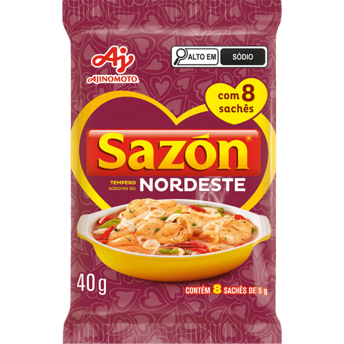 Tempero-Po-Sabores-do-Nordeste-Sazon-Pacote-40g-8-Unidades-de-5g-Cada Tempero-Po-Sabores-do-Nordeste-Sazon-Pacote-40g-8-Unidades-de-5g-Cada