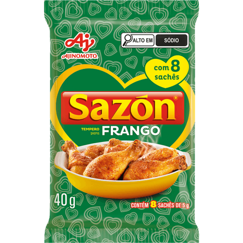 Tempero-Po-para-Frango-Sazon-Pacote-40g-8-Unidades-de-5g-Cada Tempero-Po-para-Frango-Sazon-Pacote-40g-8-Unidades-de-5g-Cada