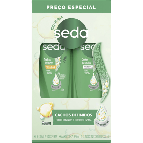 Kit-Shampoo---Condicionador-com-Pro-Vitamina-B5-Oleo-de-Coco-e-Elastina-Seda-Cachos-Definidos-325ml-Cada-Preco-Especial Kit-Shampoo---Condicionador-com-Pro-Vitamina-B5-Oleo-de-Coco-e-Elastina-Seda-Cachos-Definidos-325ml-Cada-Preco-Especial
