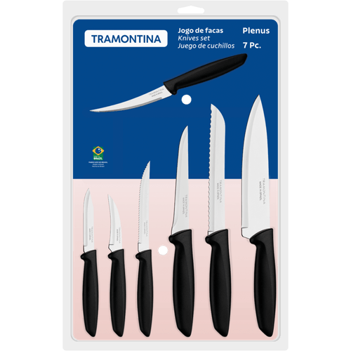 Jogo-de-Facas-Tramontina-Plenus-7-Pecas Jogo-de-Facas-Tramontina-Plenus-7-Pecas