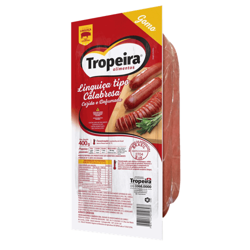 Linguica-Tropeira-Calabresa-Grossa-Pacote-400g Linguica-Tropeira-Calabresa-Grossa-Pacote-400g