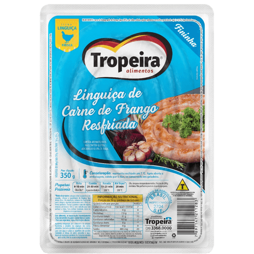 Linguica-de-Frango-Fina-Tropeira-350g Linguica-de-Frango-Fina-Tropeira-350g