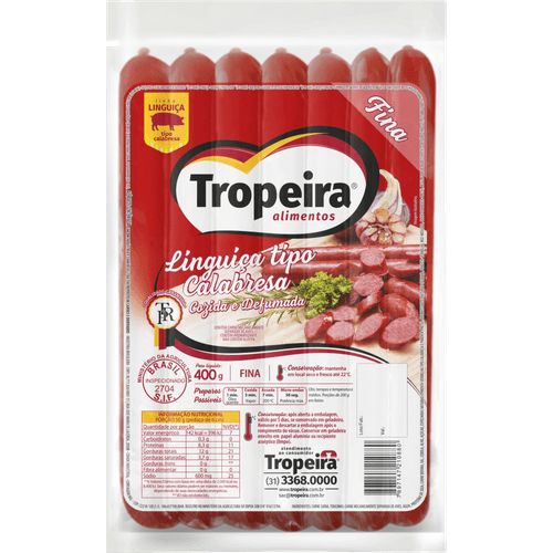 Linguica-Calabresa-Tropeira-Fina-400g