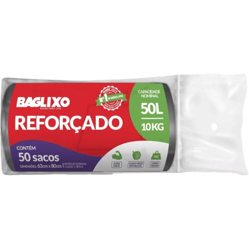 Saco-Para-Lixo-Baglixo-Reforcado-Preto-50-Litros-Rolo-50-Unidades Saco-Para-Lixo-Baglixo-Reforcado-Preto-50-Litros-Rolo-50-Unidades