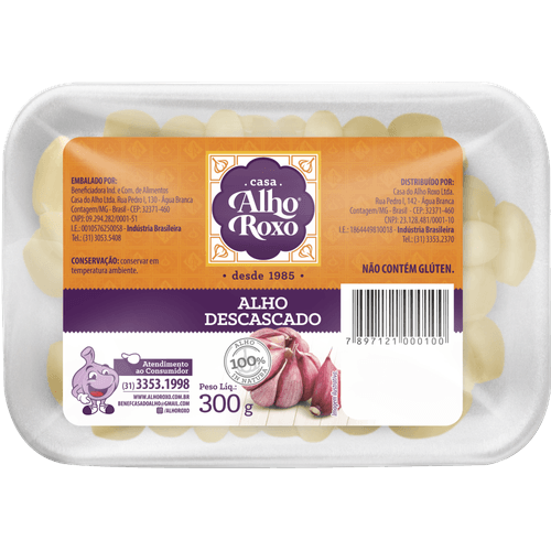 Alho-Descascado-Cheiroso-300-g Alho-Descascado-Cheiroso-300-g