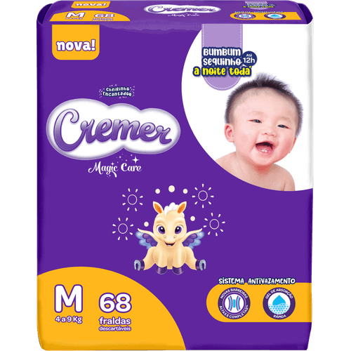 Fralda-Descartavel-Infantil-Cremer-Magic-Care-M-4-a-9kg-Pacote-68-Unidades