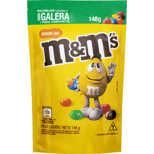 Confeito-de-Chocolate-ao-Leite-com-Amendoim-M-M-s-Sache-148g Confeito-de-Chocolate-ao-Leite-com-Amendoim-M-M-s-Sache-148g