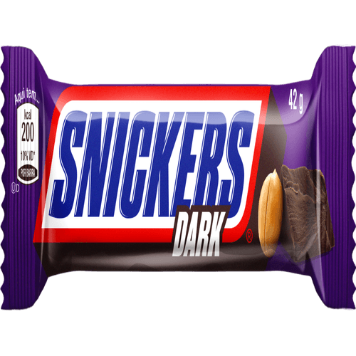 Chocolate-Dark-com-Recheio-de-Caramelo-Amendoim-e-Nougat-e-Cobertura-de-Chocolate-Meio-Amargo-Snickers-Pacote-42g