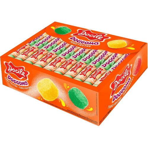 Bala-de-Goma-Docile-Tubo-Sortido-900g Bala-de-Goma-Docile-Tubo-Sortido-900g