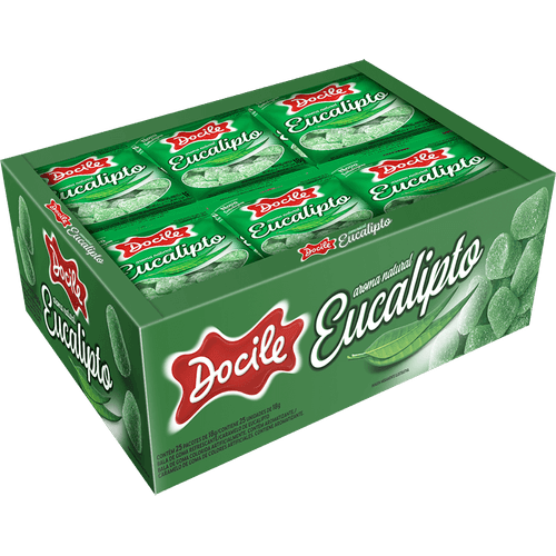 Bala-de-Goma-Eucalipto-Refrescante-Docile-Caixa-24-Unidades-de-18g-Cada Bala-de-Goma-Eucalipto-Refrescante-Docile-Caixa-24-Unidades-de-18g-Cada