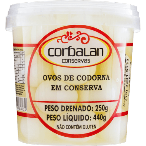 Ovo-de-Codorna-em-Conserva-Corbalan-Pote-250g Ovo-de-Codorna-em-Conserva-Corbalan-Pote-250g