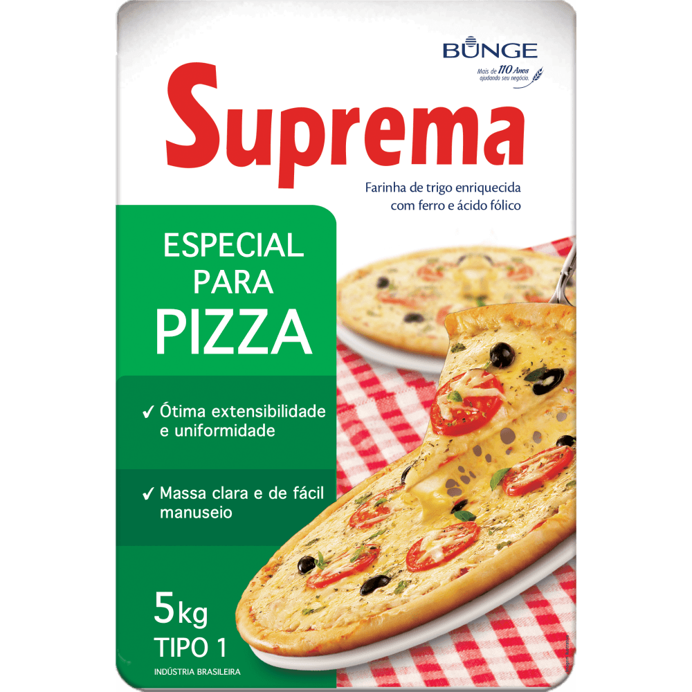 Farinha De Trigo Tipo 1 Enriquecida Com Ferro E ácido Fólico Para Pizza
