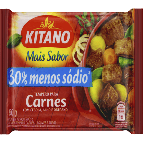 Tempero-Po-para-Carnes-com-Cebola-Alho-e-Oregano-Kitano-Mais-Sabor-Pacote-60g-12-Unidades-de-5g-Cada