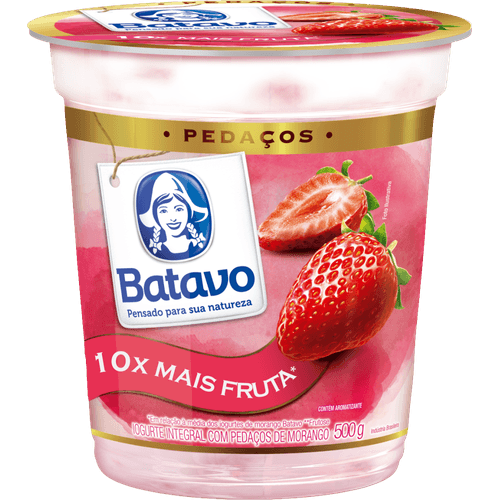 Iogurte-Integral-com-Preparado-de-Morango-Batavo-Pedacos-Pote-450g Iogurte-Integral-com-Preparado-de-Morango-Batavo-Pedacos-Pote-450g