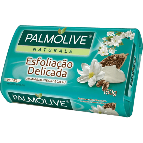 Sabonete-em-Barra-Esfoliacao-Delicada-Jasmim-e-Manteiga-de-Cacau-Palmolive-Naturals-Envoltorio-150g Sabonete-em-Barra-Esfoliacao-Delicada-Jasmim-e-Manteiga-de-Cacau-Palmolive-Naturals-Envoltorio-150g