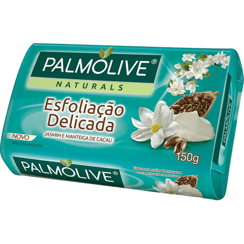 Sabonete-em-Barra-Esfoliacao-Delicada-Jasmim-e-Manteiga-de-Cacau-Palmolive-Naturals-Envoltorio-150g