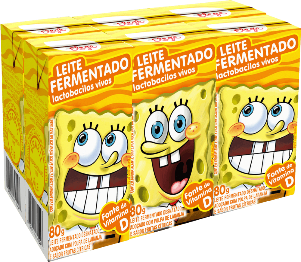 Leite Fermentado Tradicional Bob Esponja Elegê 480g