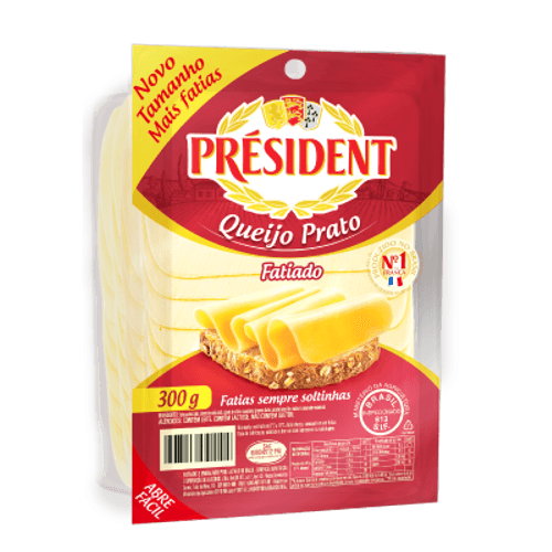 Queijo-Prato-Fatiado-President-300g Queijo-Prato-Fatiado-President-300g