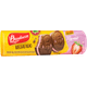 Biscoito-Chocolate-com-Recheio-Morango-Bauducco-Pacote-140g Biscoito-Chocolate-com-Recheio-Morango-Bauducco-Pacote-140g