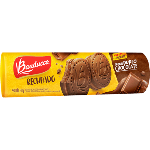 Biscoito-Recheio-Duplo-Chocolate-Bauducco-Pacote-140g Biscoito-Recheio-Duplo-Chocolate-Bauducco-Pacote-140g