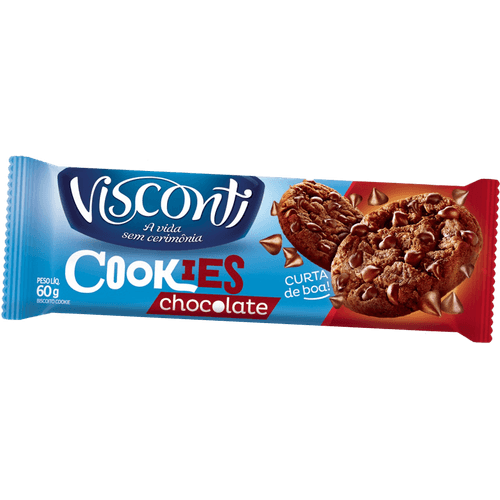 Biscoito-Cookie-Chocolate-Visconti-Pacote-60g Biscoito-Cookie-Chocolate-Visconti-Pacote-60g
