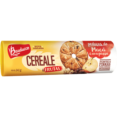 Biscoito-46--Cereal-Integral-com-Maca-e-Uva-Passa-Bauducco-Cereale-Pacote-141g Biscoito-46--Cereal-Integral-com-Maca-e-Uva-Passa-Bauducco-Cereale-Pacote-141g