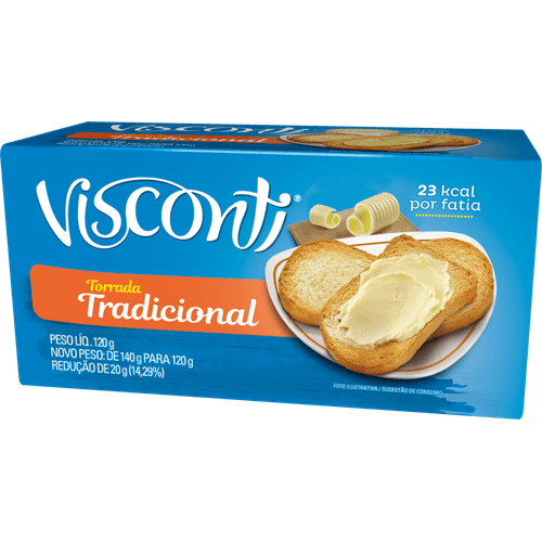Torrada-Tradicional-Visconti-Pacote-120g Torrada-Tradicional-Visconti-Pacote-120g