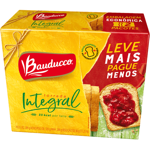 Torrada-45--Cereal-Integral-Bauducco-Pacote-284g-2-Unidades-Embalagem-Economica-Leve-Mais-Pague-Menos Torrada-45--Cereal-Integral-Bauducco-Pacote-284g-2-Unidades-Embalagem-Economica-Leve-Mais-Pague-Menos