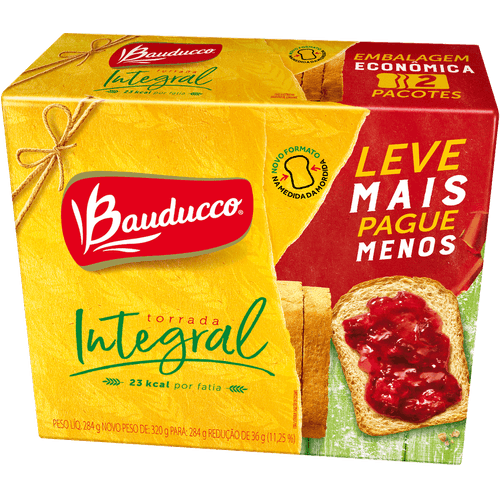 Torrada-45--Cereal-Integral-Bauducco-Pacote-284g-2-Unidades-Embalagem-Economica-Leve-Mais-Pague-Menos