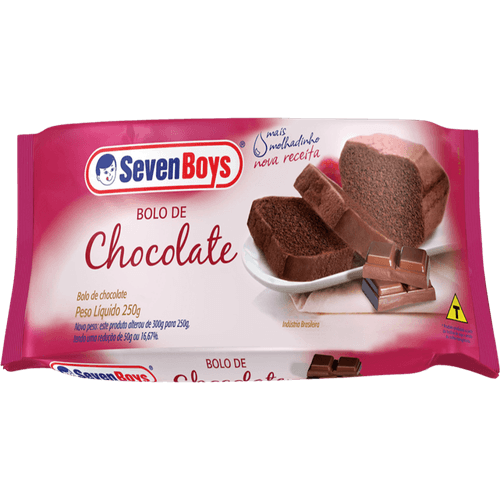 Bolo-Chocolate-Seven-Boys-Pacote-250g Bolo-Chocolate-Seven-Boys-Pacote-250g