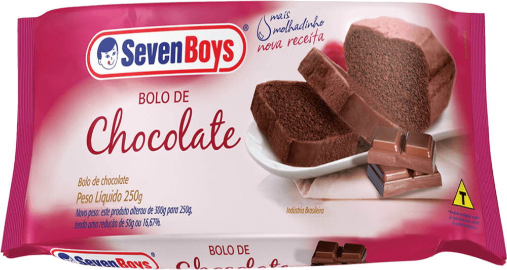Bolo Chocolate Seven Boys Pacote 250g