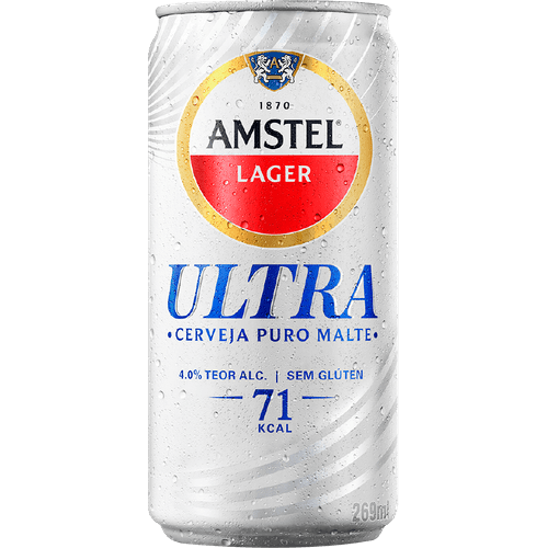 Cerveja-Lager-Puro-Malte-sem-Gluten-Amstel-Ultra-Lata-269ml Cerveja-Lager-Puro-Malte-sem-Gluten-Amstel-Ultra-Lata-269ml