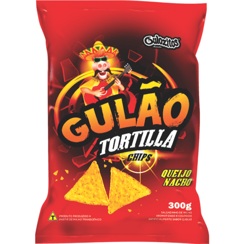 Salgadinho-Tortilla-Chips-Sabor-Queijo-Nacho-Gulao-Pacote-300g Salgadinho-Tortilla-Chips-Sabor-Queijo-Nacho-Gulao-Pacote-300g