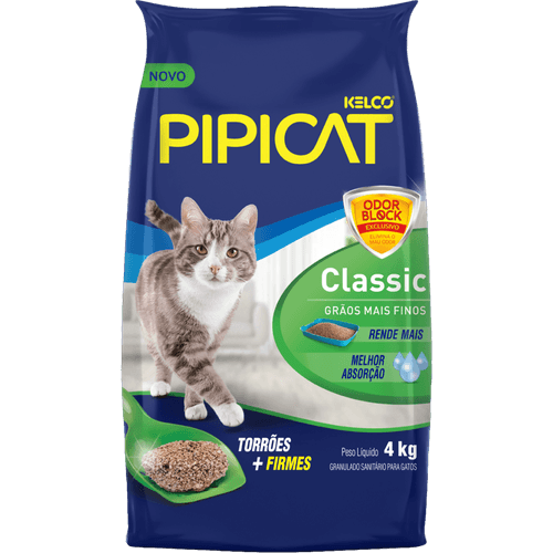 Granulado-Sanitario-para-Gatos-Classic-Pipicat-Pacote-4kg Granulado-Sanitario-para-Gatos-Classic-Pipicat-Pacote-4kg