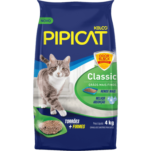 Granulado-Sanitario-para-Gatos-Classic-Pipicat-Pacote-4kg