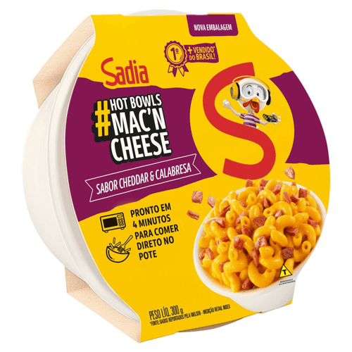 Mac-n-Cheese-Cheddar---Calabresa-Sadia-Hot-Bowls-Pote-300g