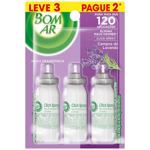 Aromatizador-Bom-Ar-Click-Spray-Refil-Leve-3-Pague-2-Campos-de-Lavanda