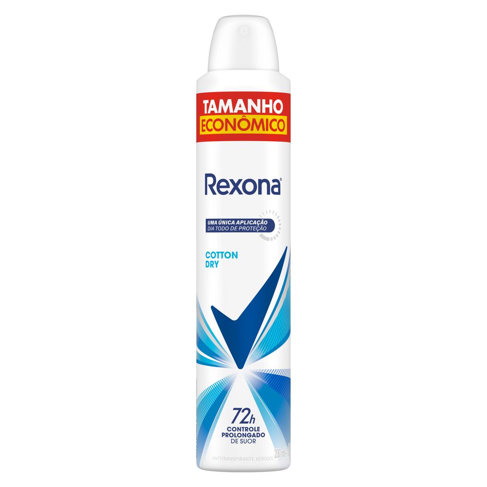Desodorante Aerossol Feminino Rexona Cotton Dry 200ml