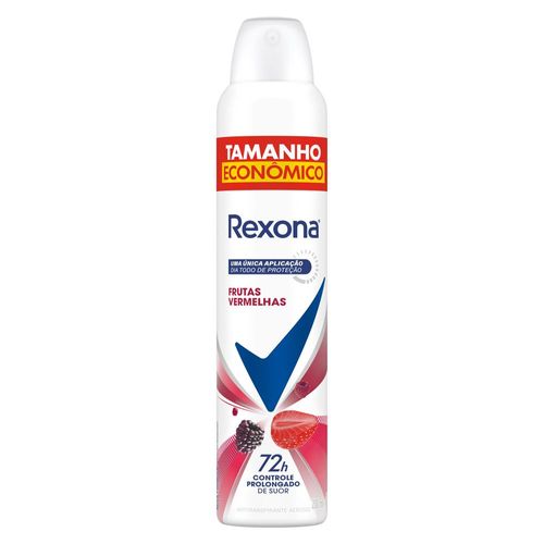 Antitranspirante Aerossol Frutas Vermelhas 72h Rexona 200ml Spray Tamanho Econômico Antitranspirante Aerossol Frutas Vermelhas 72h Rexona 200ml Spray Tamanho Econômico
