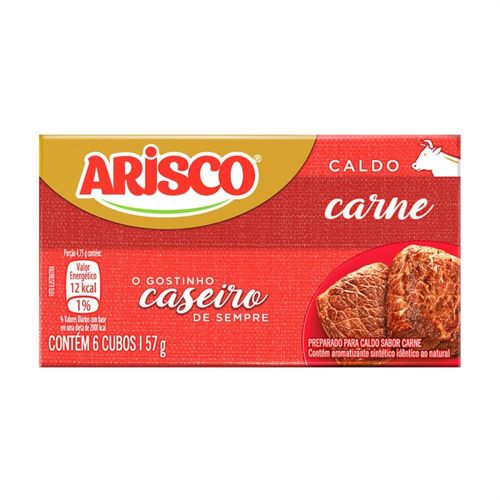 Preparado para Caldo Tablete Carne Arisco Caixa 57g 6 Unidades Preparado para Caldo Tablete Carne Arisco Caixa 57g 6 Unidades