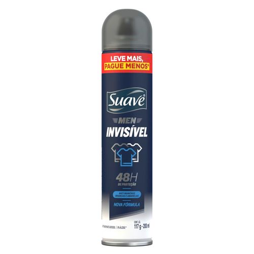 Desodorante Aerosol Suave Suave Invisible 48 horas de proteção 200 ML