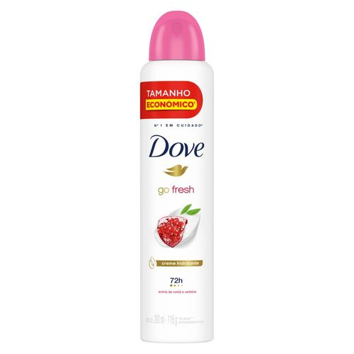 Desodorante Antitranspirante Aerosol Dove Go Fresh Romã e Verbena 200 ml